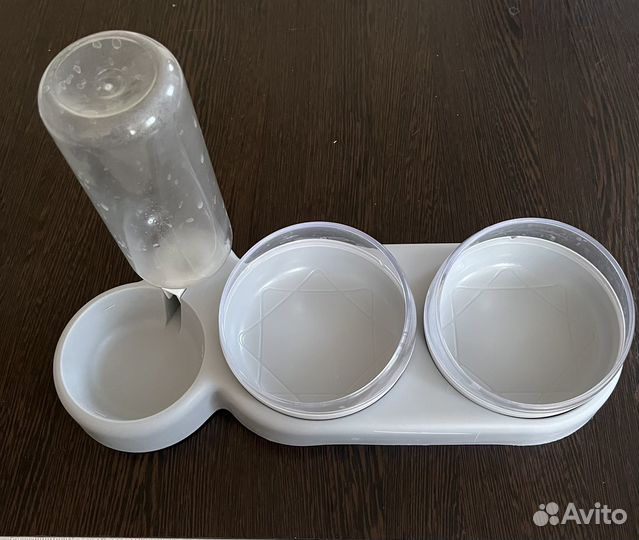 Двойная миска для животных с автопоилкой