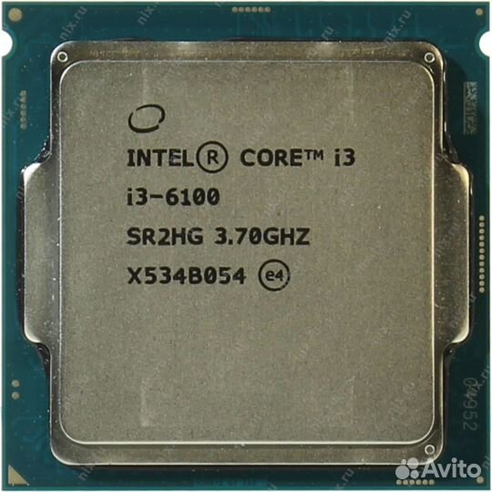 Процессор Intel core I3-6100 3.7Ghz