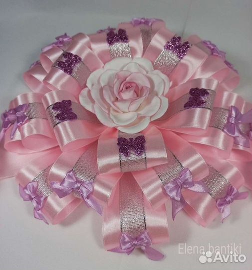 Бант на выписку из роддома новорожденной девочки