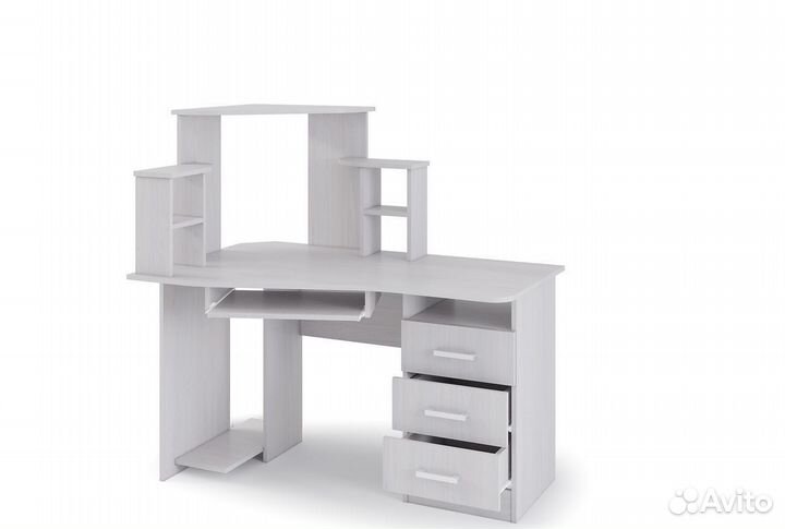Компьютерный стол угловой с полками