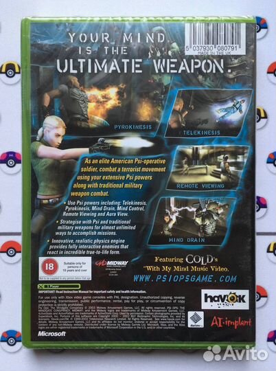 Psi-Ops The Mindgate Conspiracy Xbox Original New