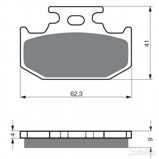 Тормозные колодки задние, Kawasaki KLX