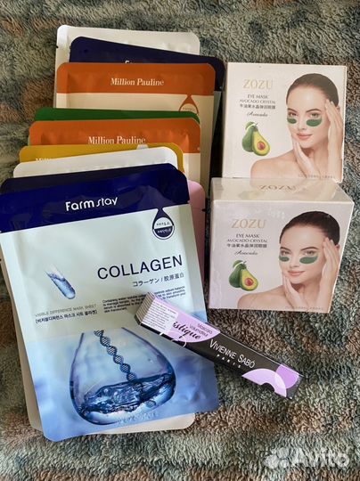 Набор косметики тушь+патчи+маски авито доставка