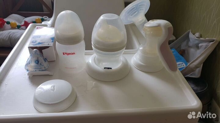 Молокоотсос Chicco, пакеты Avent, бутылочка