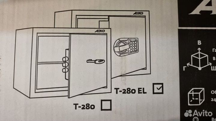 Сейф мебельный aiko T280
