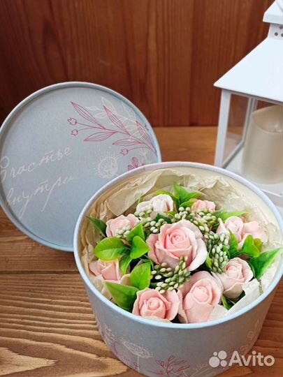 Цветочная композиция из мыла ручной работы