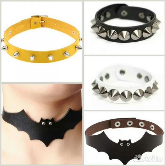 Чокер, браслет с шипами