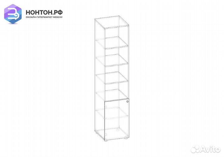 Стеллаж Мийа-3А ясень шимо светлый