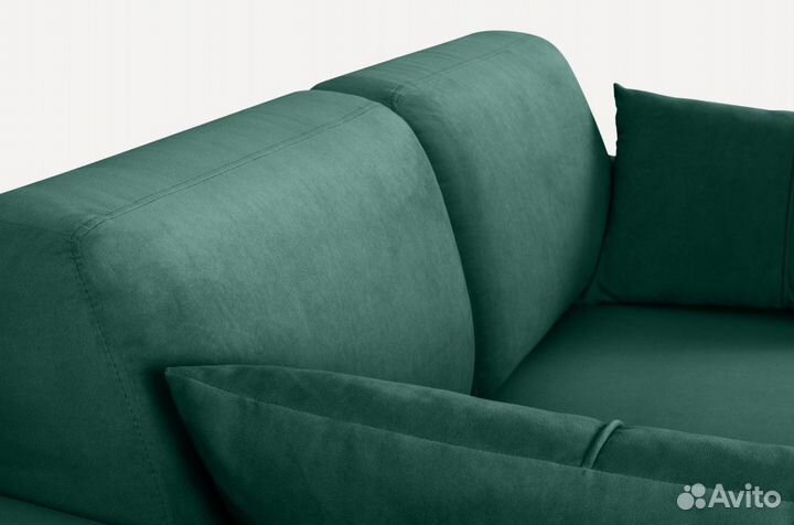 Диван угловой Льери Мини Velvet Emerald