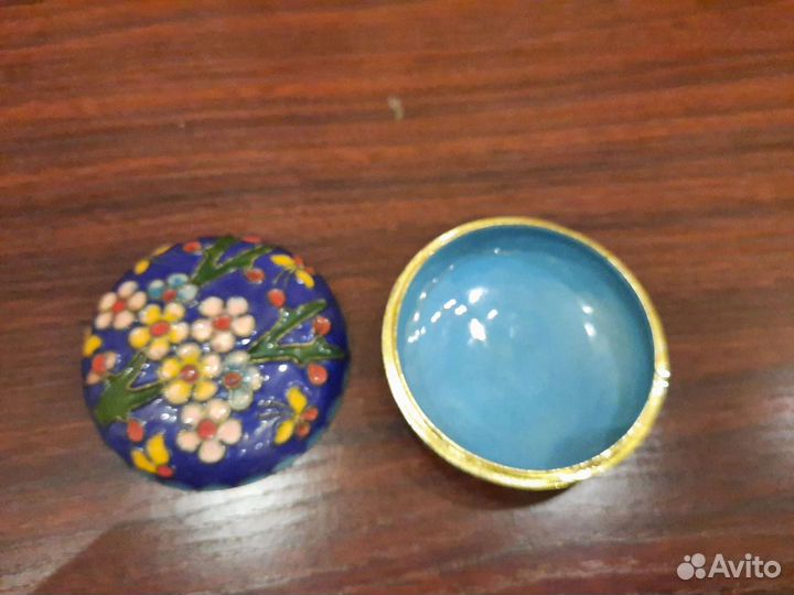 Шкатулка китайская перегородчатая эмаль клуазоне
