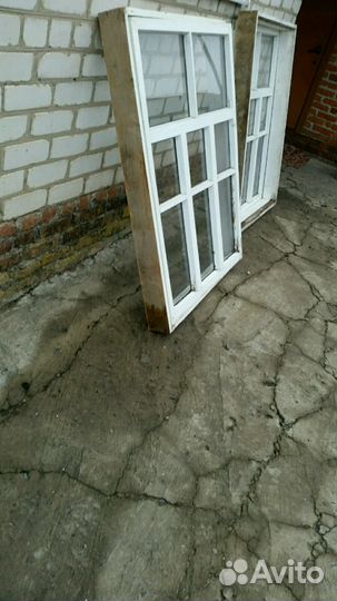 Оконные рамы с коробкой состояние отл. 1м35см на 1