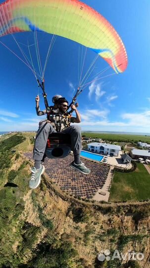 Полет на параплане в Голубицкой Кучугуры Анапа