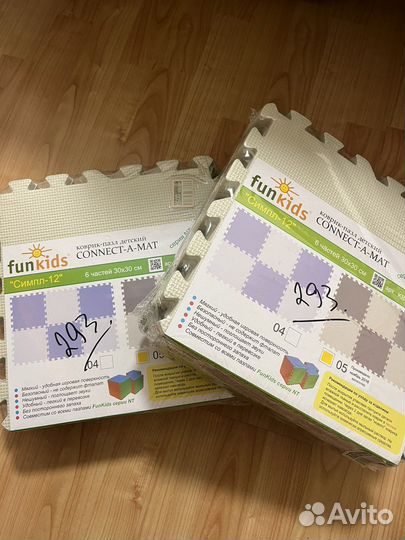 Детский коврик-пазл новый