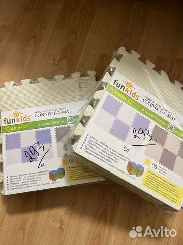 Детский коврик-пазл новый