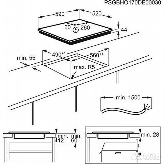 Варочная поверхность electrolux CIR60430