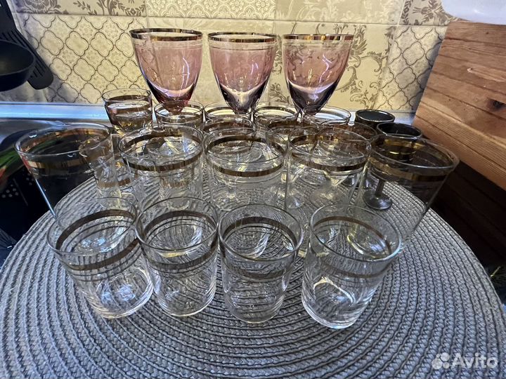 Стеклянные рюмки, стопки, бокалы СССР