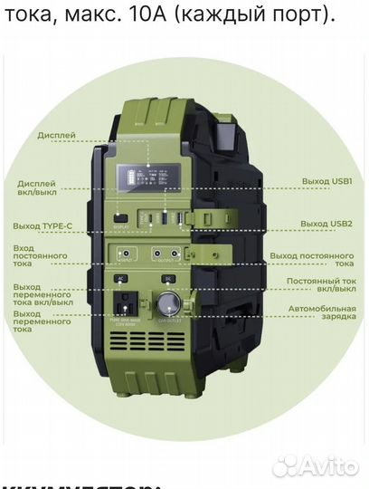 Повер банк Эл. Станция 192000мАч +солнечная панель