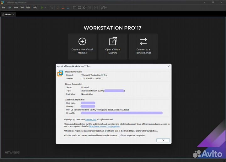 VMware Workstation 17 Pro / 16 Pro Гарантия из ОАЭ