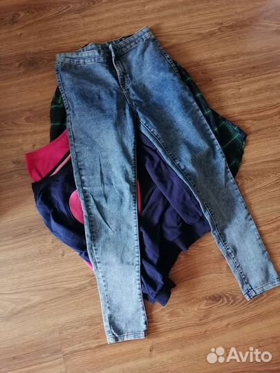 Джинсы, свитшот (лонгслив), рубашка