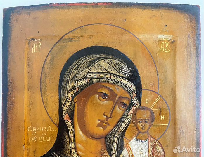 Икона Казанская Божия матерь 19 век ковчег