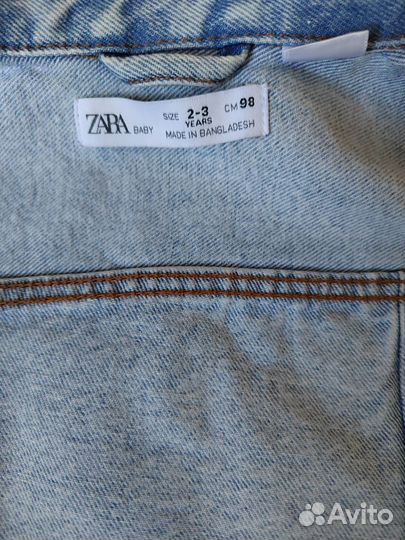 Джинсовая куртка zara детская