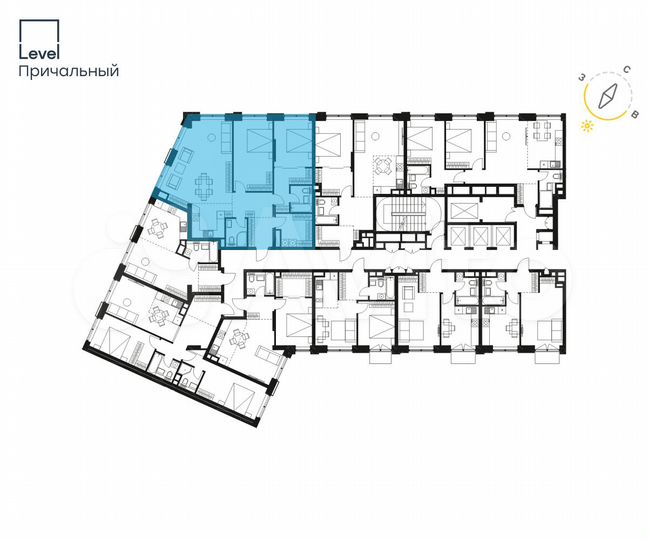 3-к. квартира, 97 м², 10/32 эт.