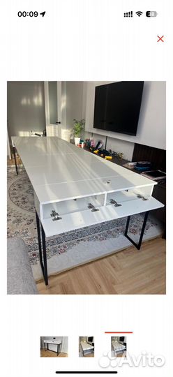 Стол консоль-трансформер 300x100x76 см, лдсп