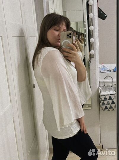 Блуза hm с воздушными рукавами