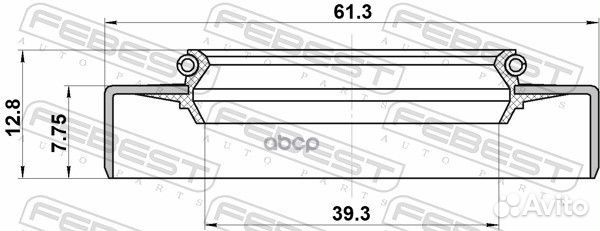 Сальник привода hyundai tucson 2004-2010/41*61*