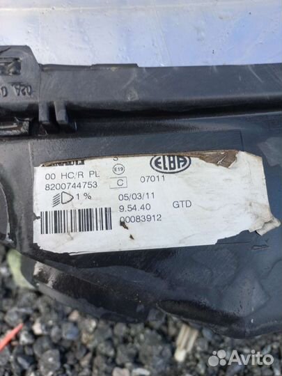 Фара левая на renault logan 1