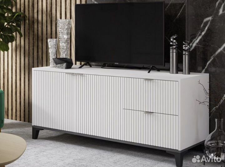 Тумба под тв белая стильная