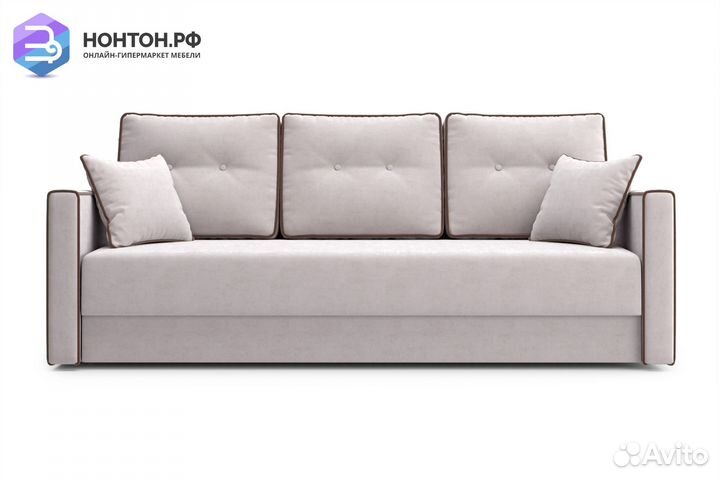 Диван еврокнижка Леон 3-х местный бежевый