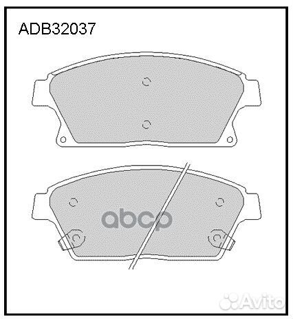 Колодки тормозные дисковые ADB32037 allied nippon
