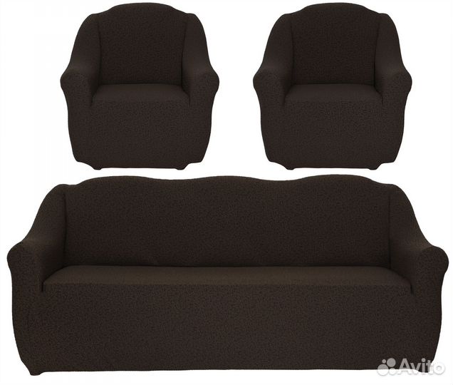 Набор чехлов на диван и кресла жаккард