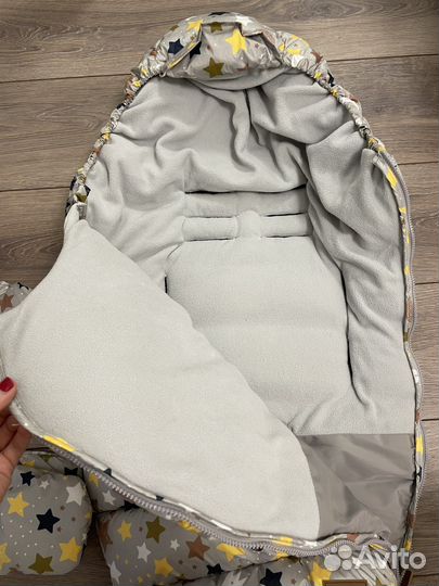 Зимний конверт в коляску mansita и муфты- варежки