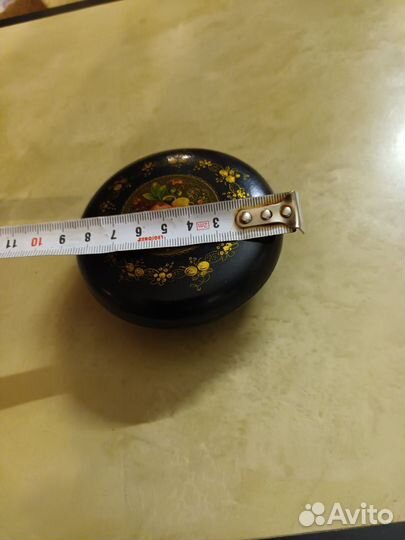 Шкатулка деревянная СССР роспись