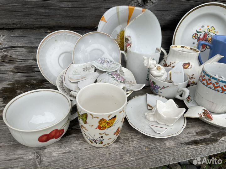 Битая посуда для творчества и дизайна