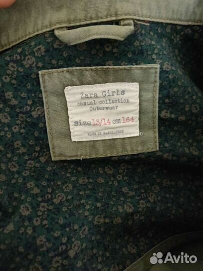 Джинсовка куртка Zara girls 164 см