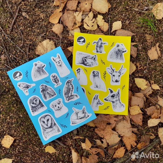 Наклейки стикеры виниловые, гарри поттер/звери