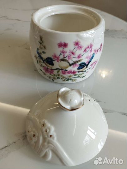 Чайный подарочный набор фарфор сахарница лимонница