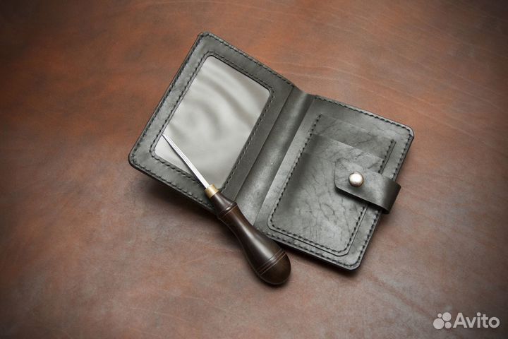 Обложка для автодокументов натуральная кожа