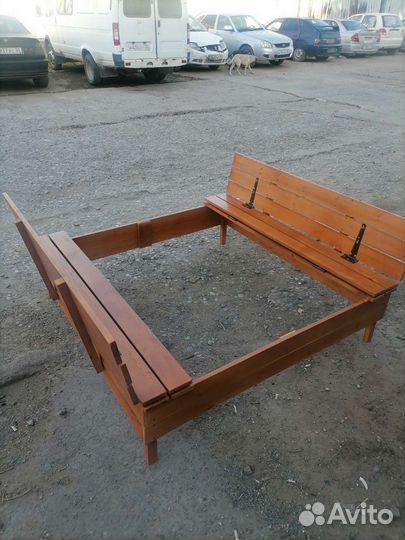 Песочница детская с крышкой-лавочкой