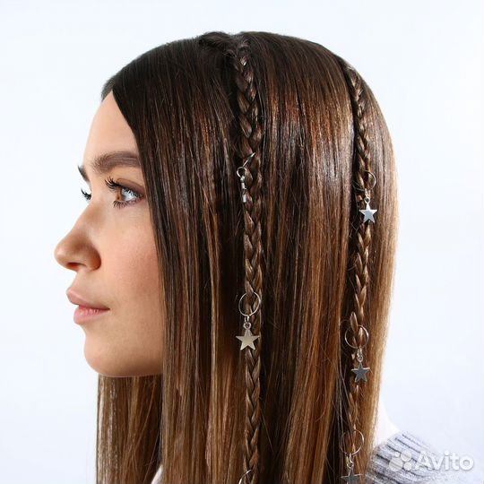 Колечки пирсинг для волос