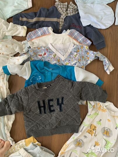 Большой пакет вещей на мальчика 3 мес + слинг
