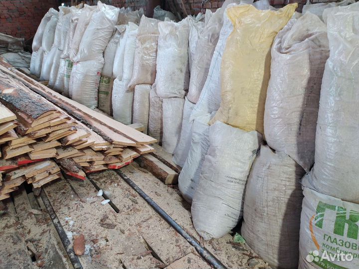 Горбыль, опилки, необрезная доска