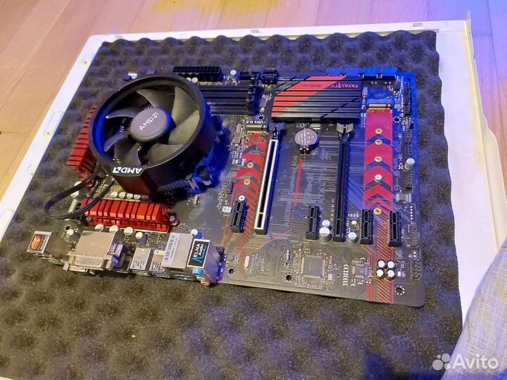 Ryzen 5 2600 с материнской платой и кулером