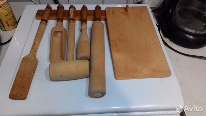 Кухонная утварь, дерево, соломка СССР