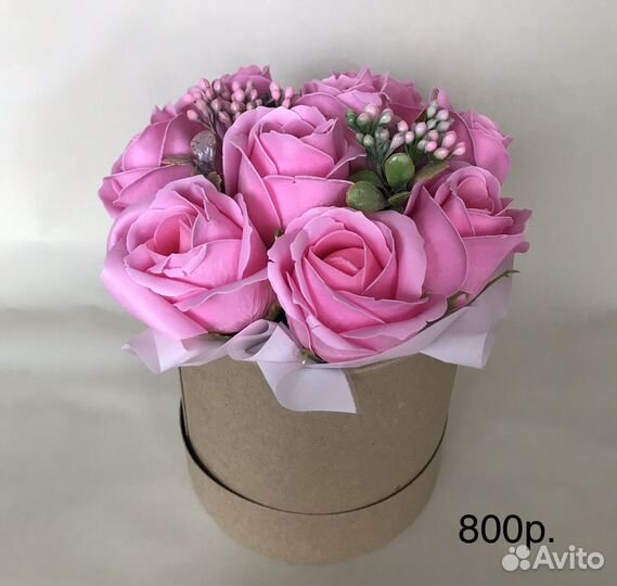 Композиция из мыльных роз