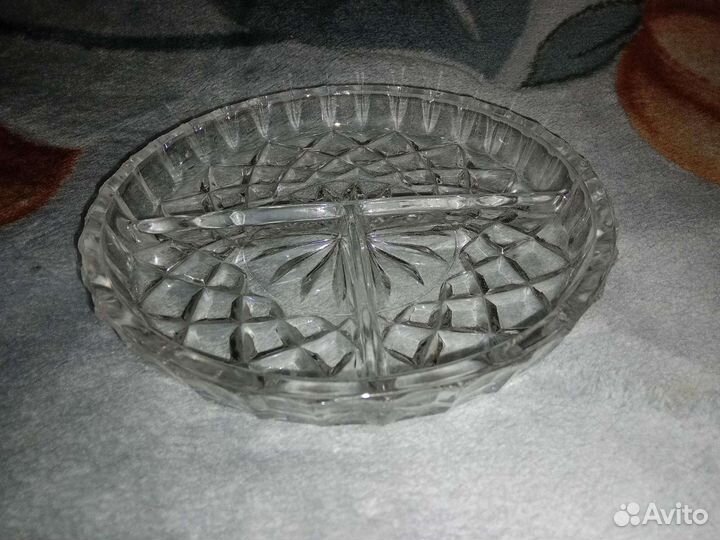 Пепельница,менажница хрусталь