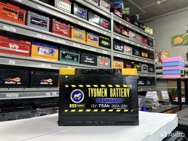 Аккумулятор Тюмень 75 Ач 660 А прям